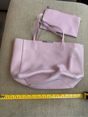 Ted Baker Blush Pink Pebbled Leather Tote with Matching Pouch